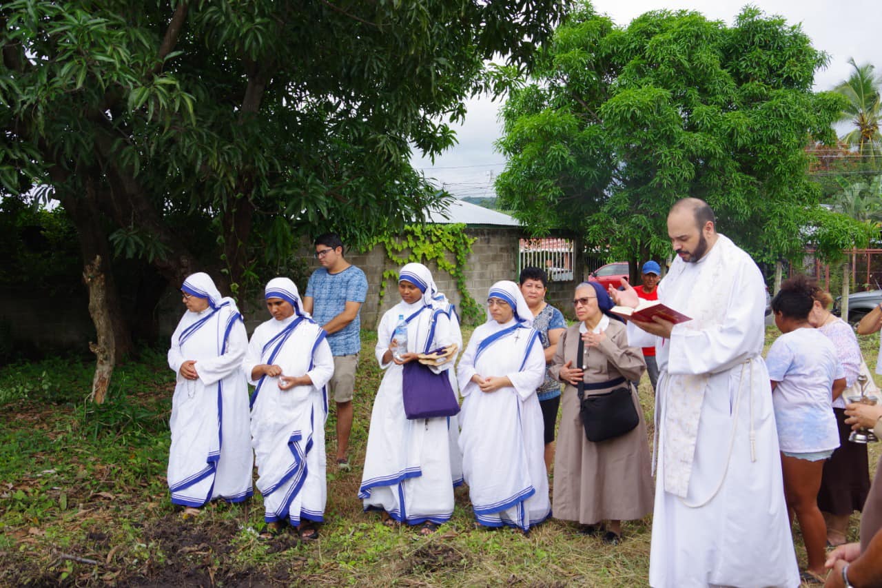 Sisters of Charity lay the first stone where they will build a foundation in Costa Rica