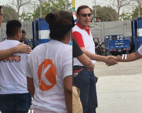 They capture Fujimori sympathizers photographing themselves with Martín Vizcarra in Piura