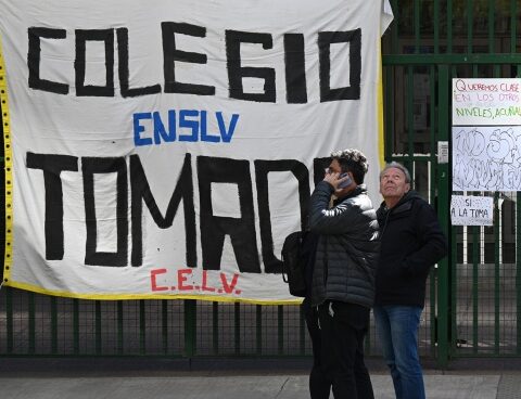 They present a legal action to withdraw the police from the schools taken