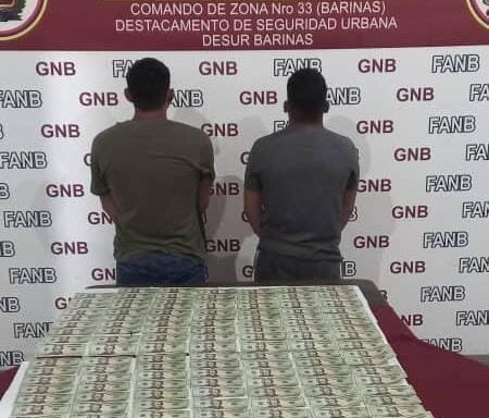 Two individuals arrested for currency counterfeiting in Barinas