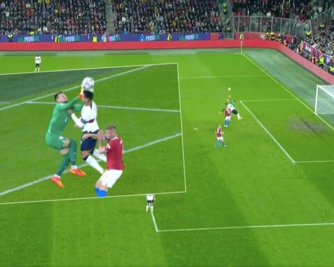 [Video] Cristiano Ronaldo suffers a strong blow to the septum and worries his fans