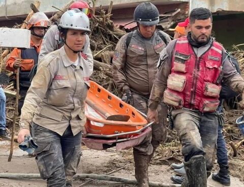 A landslide left at least 22 dead and 52 missing in the center of the country