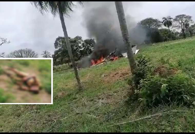 A small plane catches fire after falling in Peji;  the pilot died and two crew members were injured