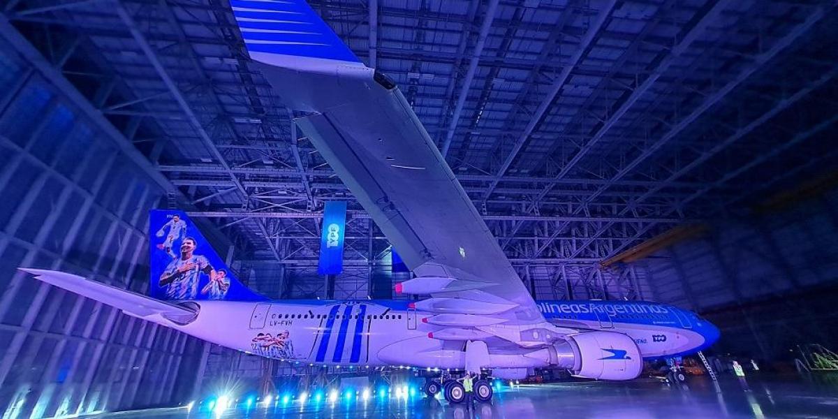 Argentina presents its plane for the World Cup