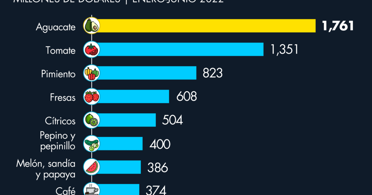 Avocado and tomato from Mexico to the world;  lead exports