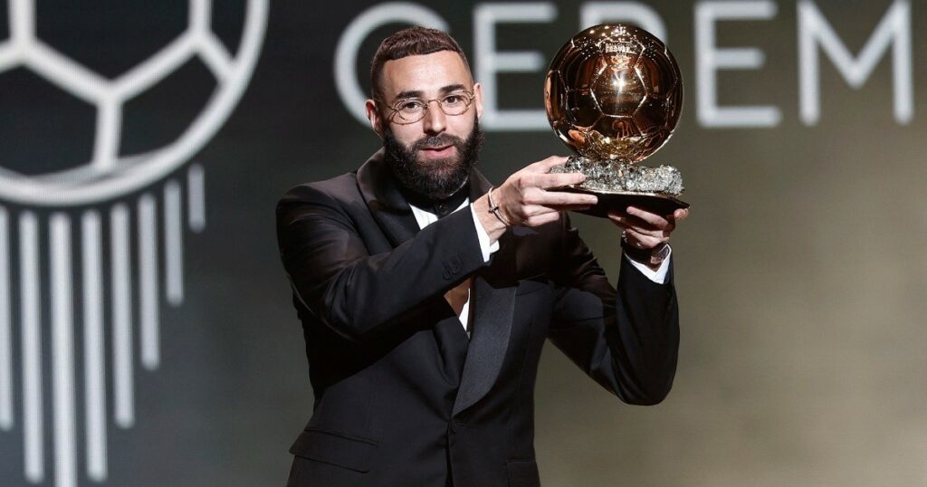 Benzema wins the Ballon d'Or for the best footballer in the world