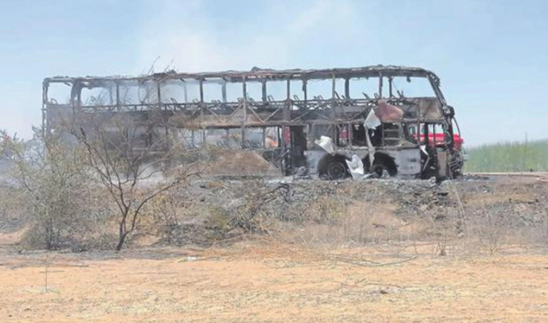 Bus with 64 Venezuelans returning to the country caught fire in Peru