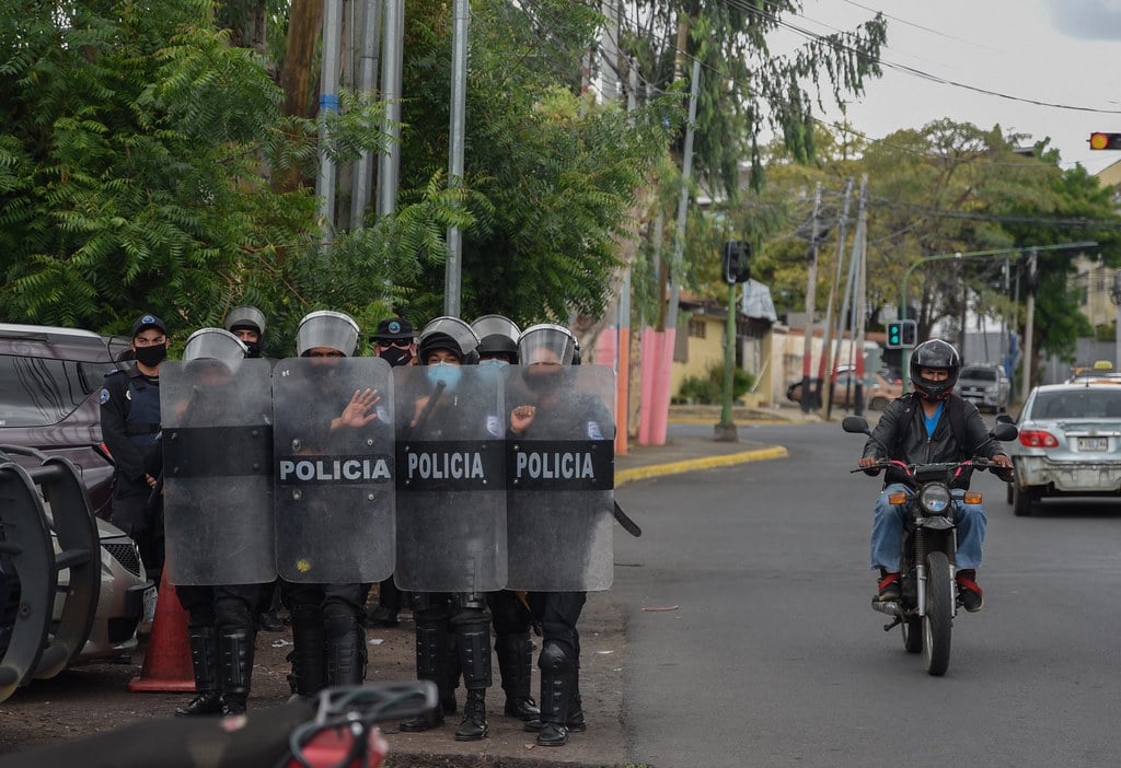 policías represión Nicaragua