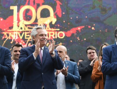 Fernández participated in the celebrations for the 100 years of the Centennial municipality