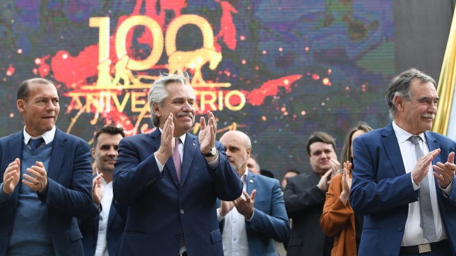 Fernández participated in the celebrations for the 100 years of the Centennial municipality