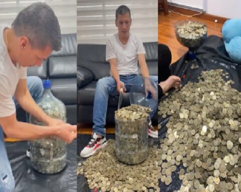 From $500 to $500, a Colombian couple saved a jug of coins, they counted a million
