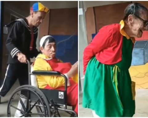 Grandparents in Tuluá recreate scenes from Chavo del 8 and move the networks
