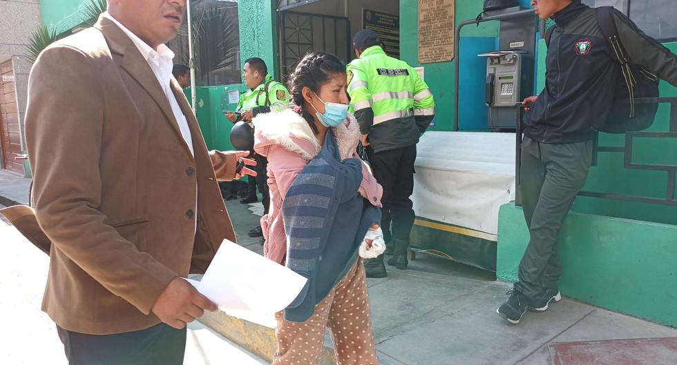 In Huancayo, a taxi driver hits his partner until he breaks his left arm