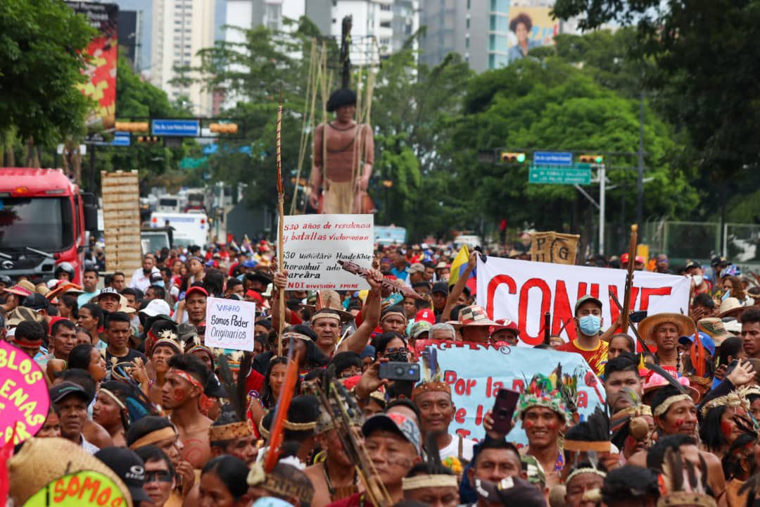 Indigenous peoples marched against criminal blockade and sanctions