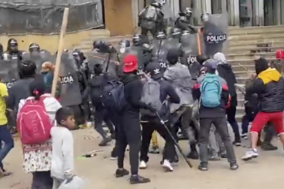 Indigenous protest in Bogotá left at least 24 injured