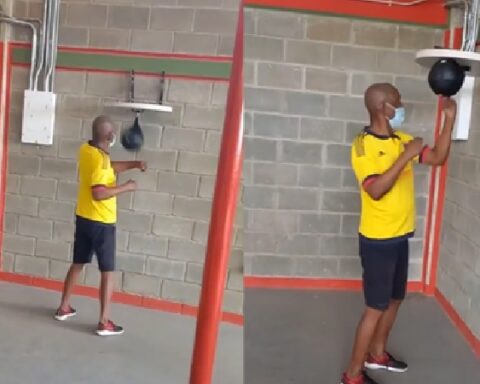 "Kid" Pambelé training at 76, the viral video of the Colombian boxing legend