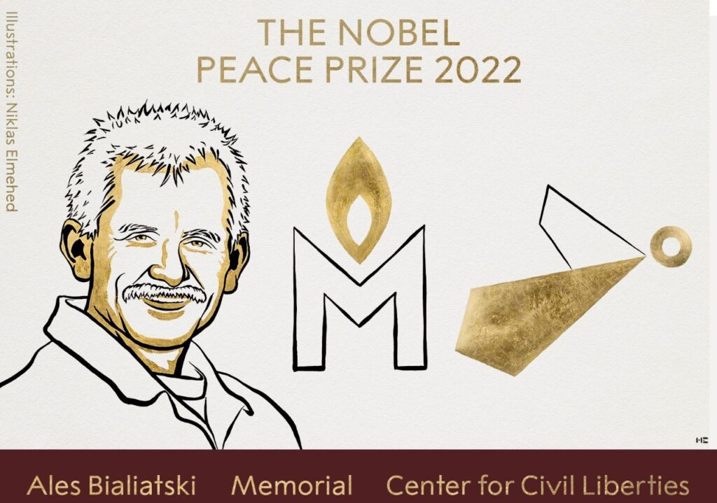 Nobel Peace Prize for a Belarusian, a Ukrainian and a Russian organization