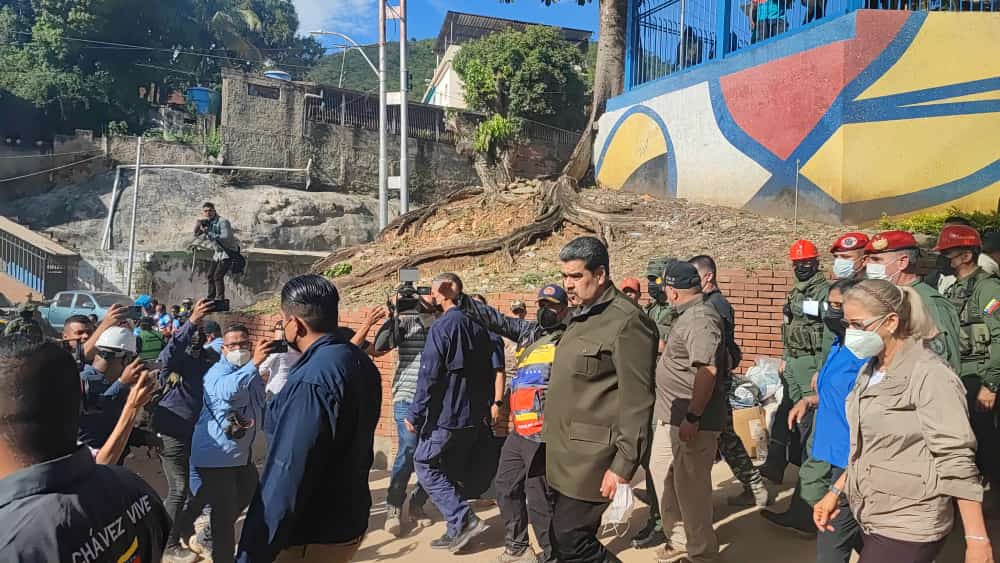 President Maduro inspects devastated areas in Las Tejerías