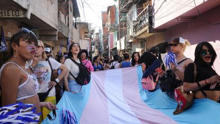 The Mugica neighborhood was the protagonist of the Plurinational Trans Villero Pride march