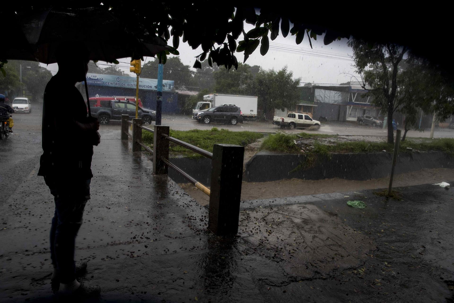 The center of Hurricane Julia makes landfall in the Caribbean of Nicaragua