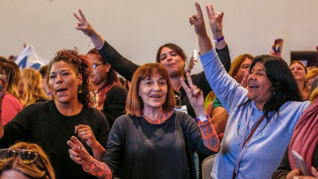 The federal meeting of women ended with strong support for Cristina Kirchner