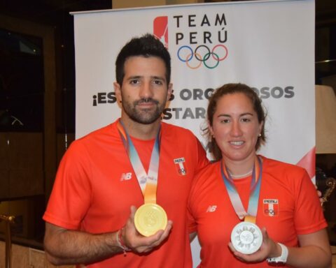 The letters of Peru in sailing within the Games