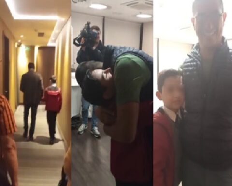 The most anticipated reunion of father and son: Andrés Felipe Ballesteros saw Nikolay again, eight years without being able to hug
