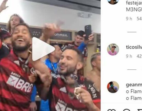 This was Flamengo's celebration in the locker room after winning the Libertadores (video)