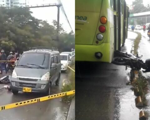 Three accidents left two dead, one injured and the collapse of traffic in Bucaramanga