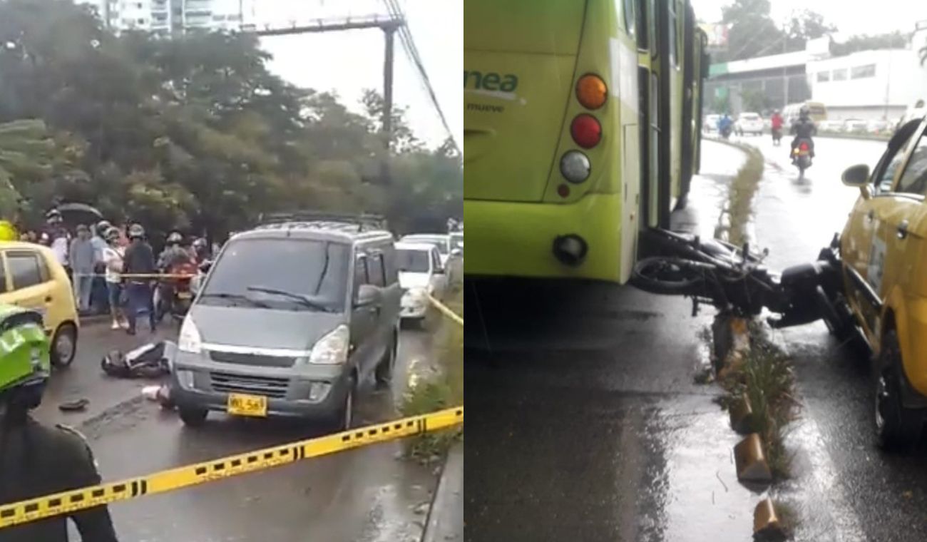 Three accidents left two dead, one injured and the collapse of traffic in Bucaramanga