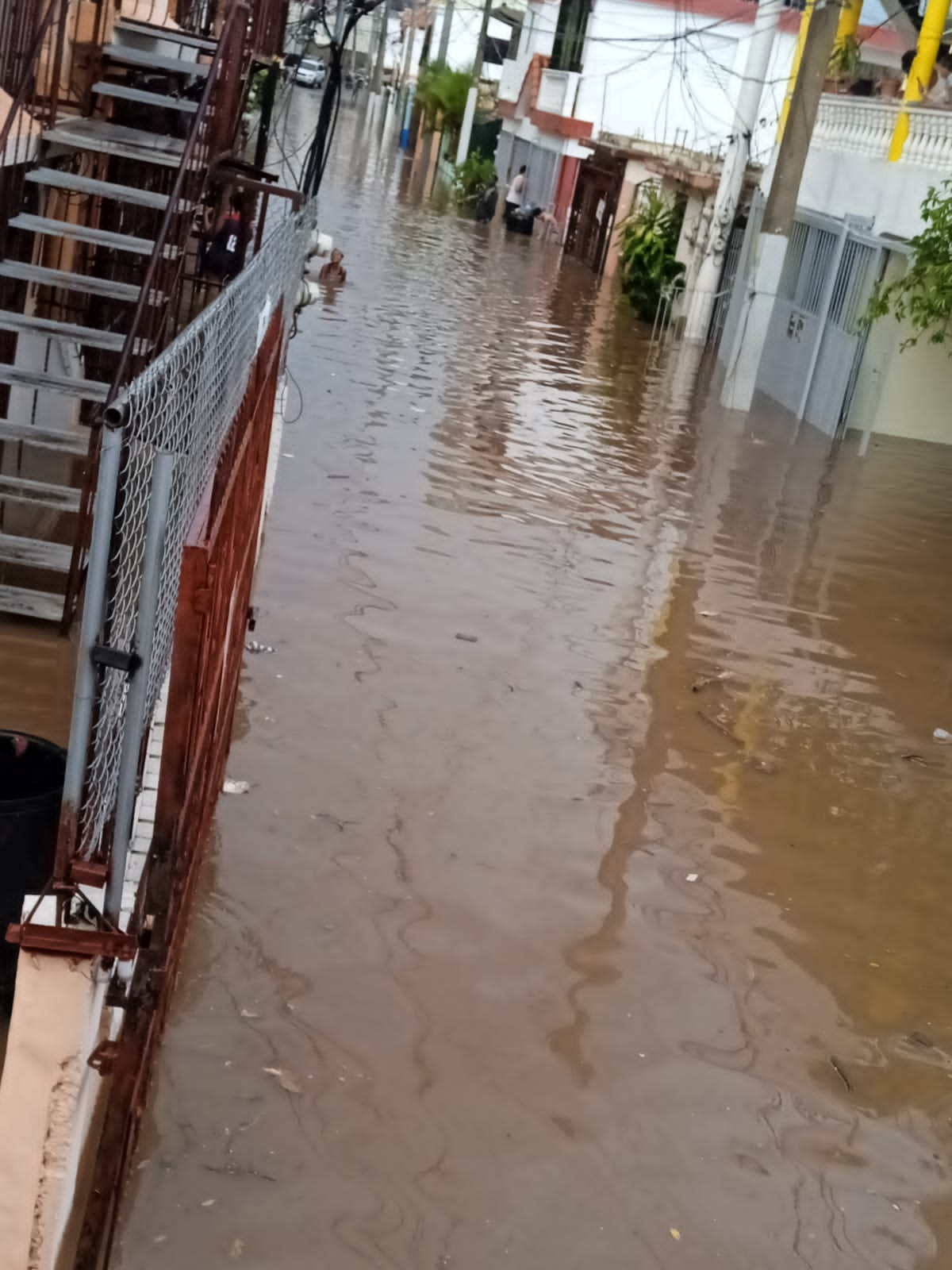 Torrential rains affected the municipality of Santiago de los Caballeros