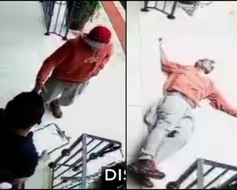 [Video] Deadly punch: Subject killed a thief with a blow in the middle of a robbery