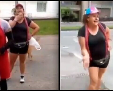 [Video] Disgusting: Angry woman threw dog excrement at arepa vendors