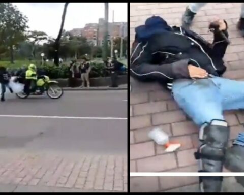 [Video] Hooded man wanted to attack police with an explosive and it exploded in his pants