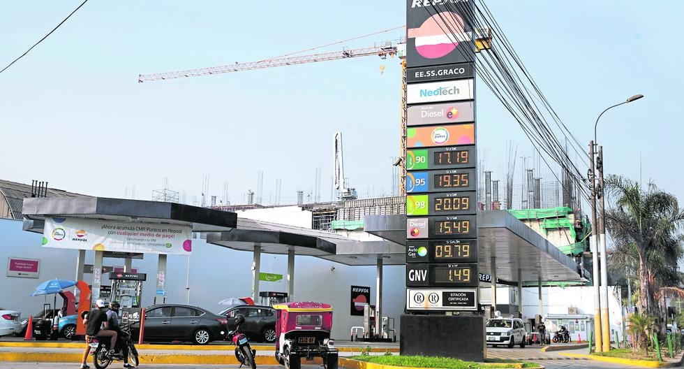 What is the price of gasoline today at the taps in Lima?