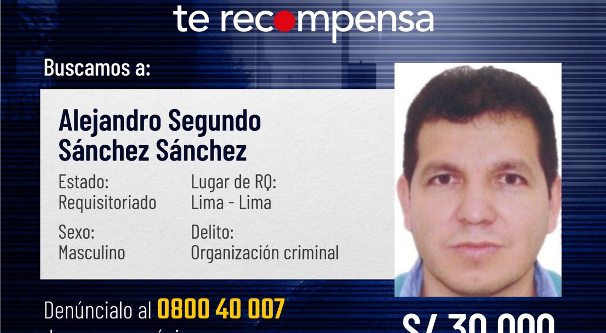 Alejandro Sánchez: Mininter offers 30,000 soles for the capture of a financier and friend of Pedro Castillo