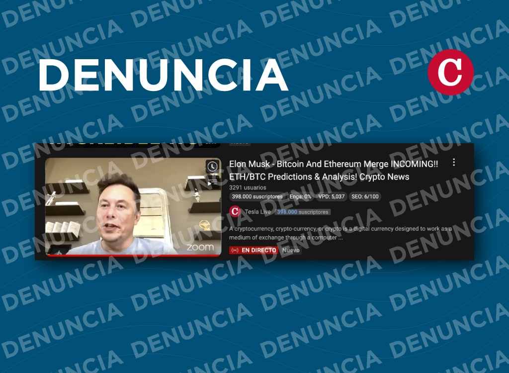 Denuncia del Canal de Confidencial en YouTube