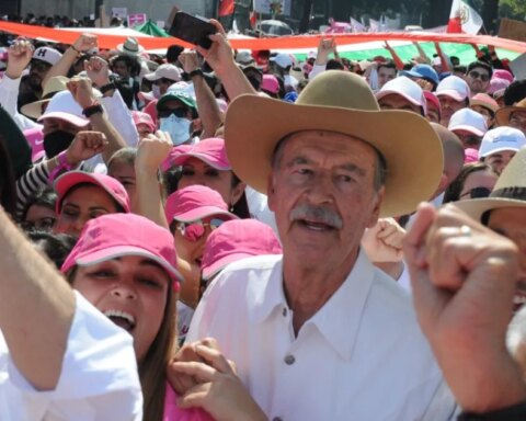 Fox, Gordillo, Creel and other politicians attended the march in defense of the INE