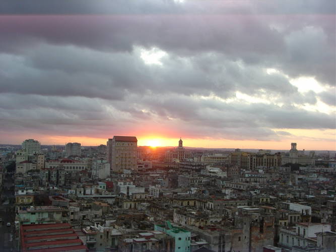 Atardecer en La Habana