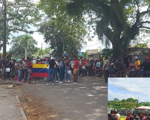 Inhabitants of Tumeremo protest against militarization deployed by the FANB