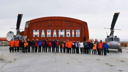 Legislators of the Patagonian Parliament met at the Marambio Base in Antarctica