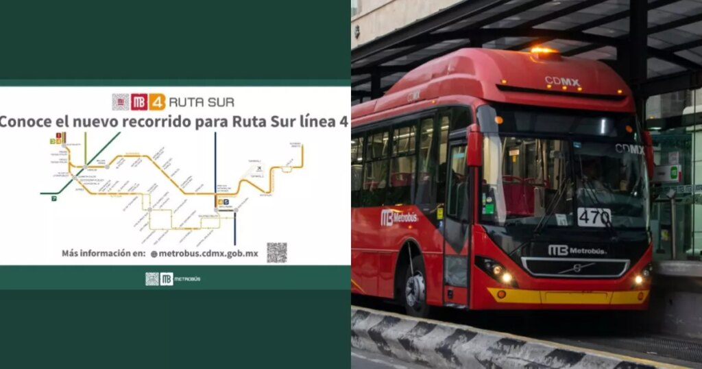 Line 4 of the Metrobús will change its route in the southern section