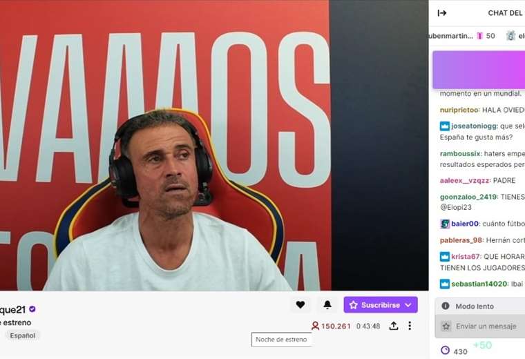 Luis Enrique debuted as a 'streamer' on Twitch