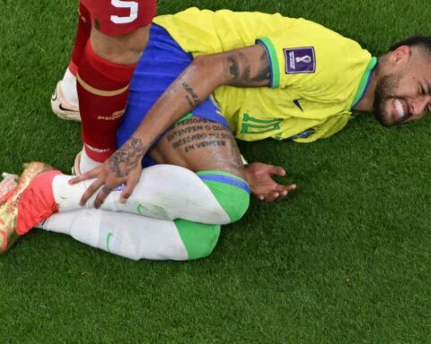 Neymar reacts after his severe ankle injury and risk of missing the World Cup