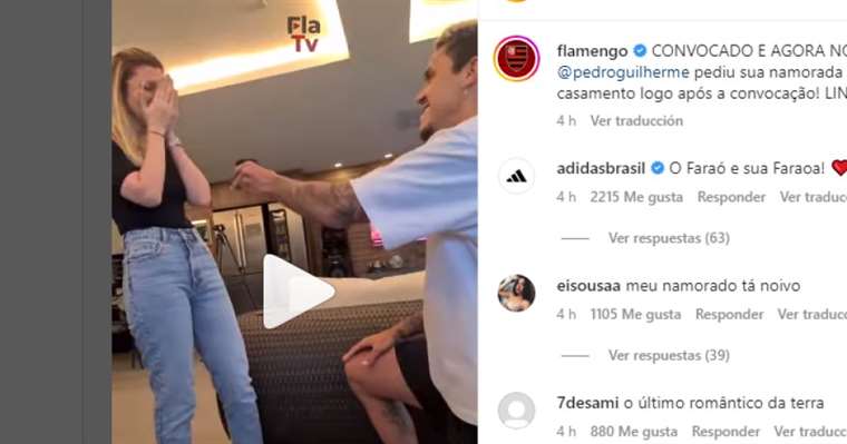 Pedro asked his girlfriend to marry him after being summoned to Brazil for the World Cup (video)