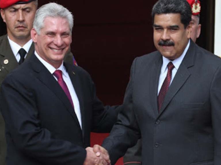 President Maduro celebrates Cuba's victory at the UN