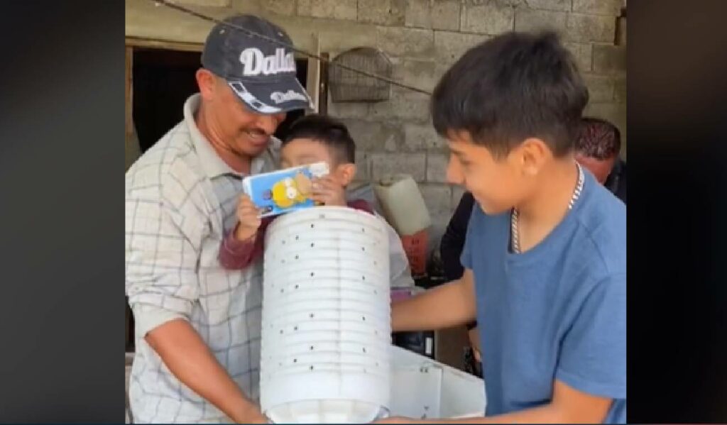 Rescue of a boy who got stuck inside a washing machine goes viral