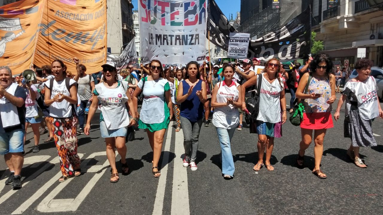 Teachers mobilize this Thursday towards the Plaza de Mayo