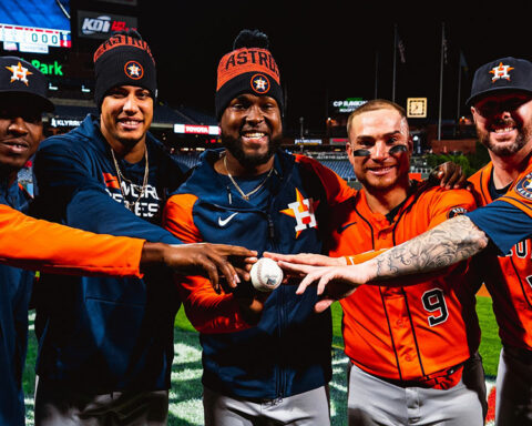The Astros celebrate their title of World Series champions in a big way