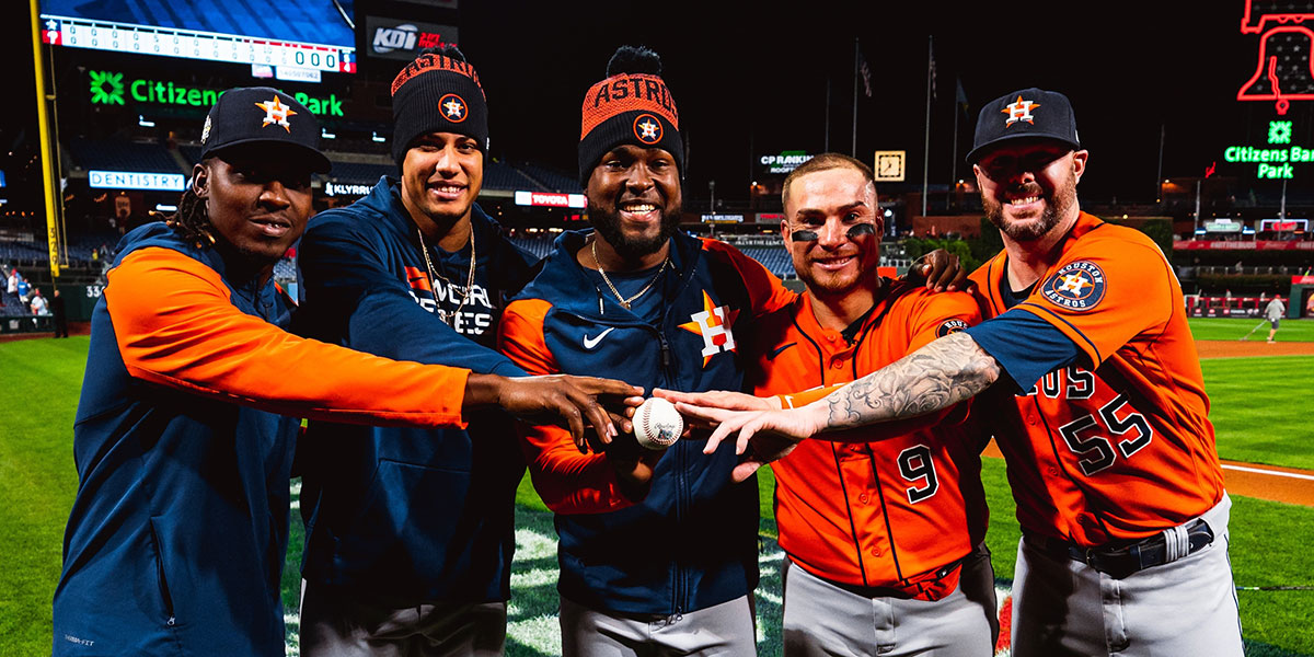 The Astros celebrate their title of World Series champions in a big way